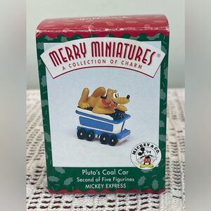 Vintage Pluto’s coal cart Christmas figure collectable | Merry Miniatures | 1998